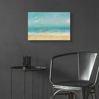 Epska umjetnost 'Splatter plaža I' James Wiens, akril staklena zida Art, 24 x16