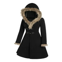 Ženska plus veličina kaput topla fau krzna jakna od vintage runo obložena zimskom parkom Ourtewer Swing
