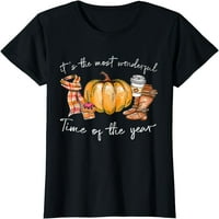 To je najdivnije vrijeme u godini bundeve jesenja jesenska jesenska majica za žene kratkih rukava za