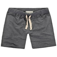 Muške pamučne elastične strukove kratke hlače Ležerne prilike kratke hlače s džepovima za teretanu