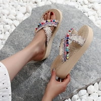 OAVQHLG3B ženska platforma sandale s niskim klinom cipele udobne sandale papuče ugodne ljetne sandale