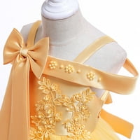 Aufmer Clearence Elegantne zabavne haljine mališane djevojke minimalistička bowknot vezena cvijeta neto