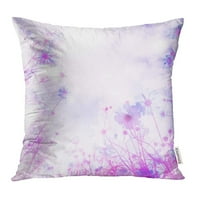 Pink zamagljivanje cvijeća kosmosa s bokehom u pastelnom boju stila za šareni jastučni jastuk