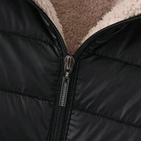 Cocopeueunt ženski debeli topli zimski kaput s srednjim dugim trendi prekrivenim jaknom rukom rukom