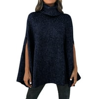 Žene Jesen Zimske turtleneck Poncho džemper modni pleteni ogrtač za omotač dukseri pulover Jumper vrhovi