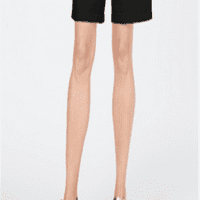 Karen Scott ženski pleteni pojas-pojas Bermuda kratke hlače duboka crna veličina 16