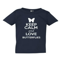 Držite miran i ljubavni leptiri Insekti Lover Funny Toddler Kids Majica Tee