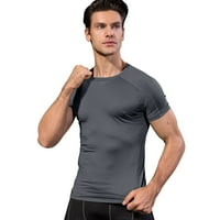 Muški utegnuti fitness sportski trening majica s kratkim rukavima
