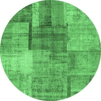 Ahgly Company u zatvorenom okrugli patchwork smaragdno zeleni prelazne prostirke, 6 'okruglica