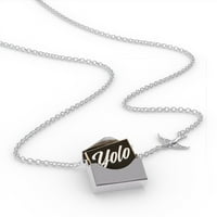 Clatnet ogrlica klasični dizajn yolo u srebrnom kovertu Neonblond