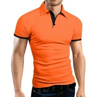 Muška košulja Muška golf majica Casual Sports V izrez rebrani ovratnik kratki rukav modni casual pune