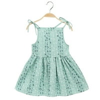 Ljetna haljina Djevojke mini haljina bez rukava Ležerne prilike, zelena 100
