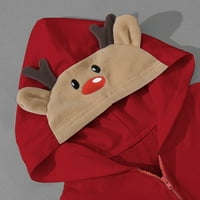 Yuelianxi Božićna porodica Pajamas Pogodna djeca za spavanje za božićnu porodicu Podudaranje pidžama slatka velika glava jelena ispis PJS dugih rukava za skok s dugim rukavima ROKUS