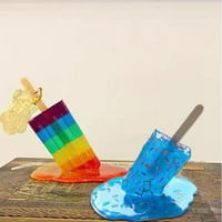Kreativno topljenje Popsicle Skulptura za sladoledne smole Ukrasi zanatske kuće S7U6