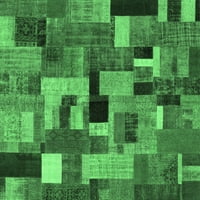 Ahgly Company Zatvoreni pravokutnik patchwork smaragdno zeleni prijelazni prostirci, 5 '7'